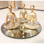 Conjunto Zen com Bandeja Espelhada - 03 estátuas