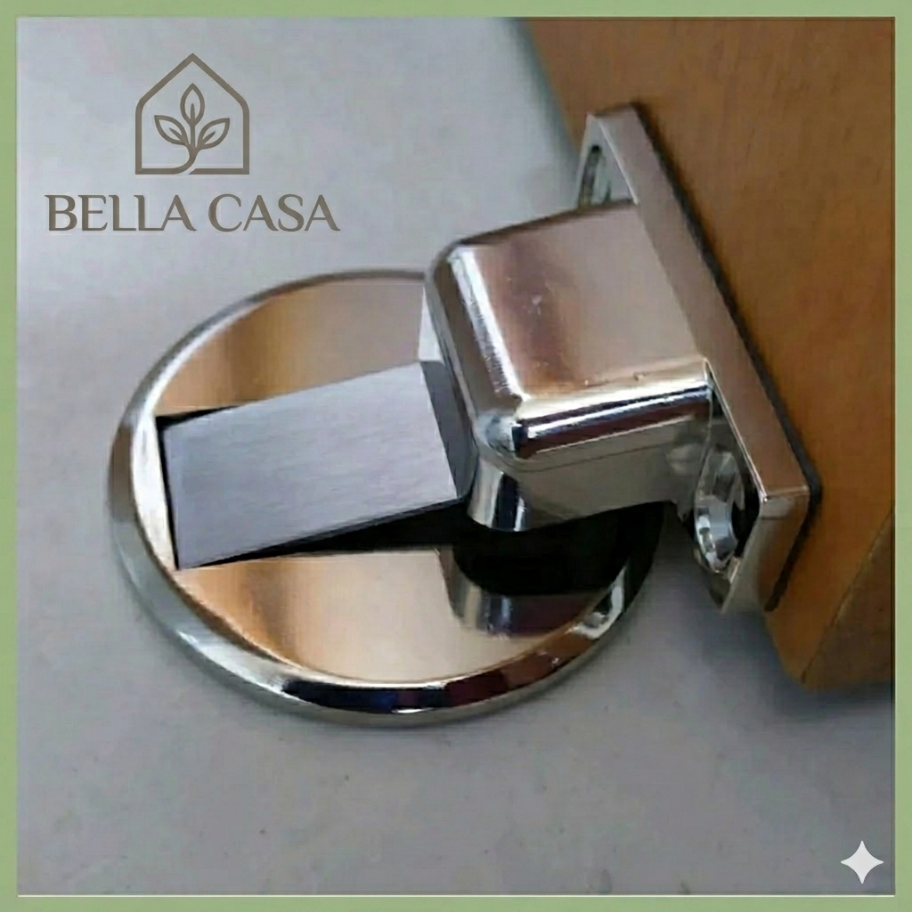 Batente de Porta Magnético Cromado Stop Door - COMPRE e GANHE!!
