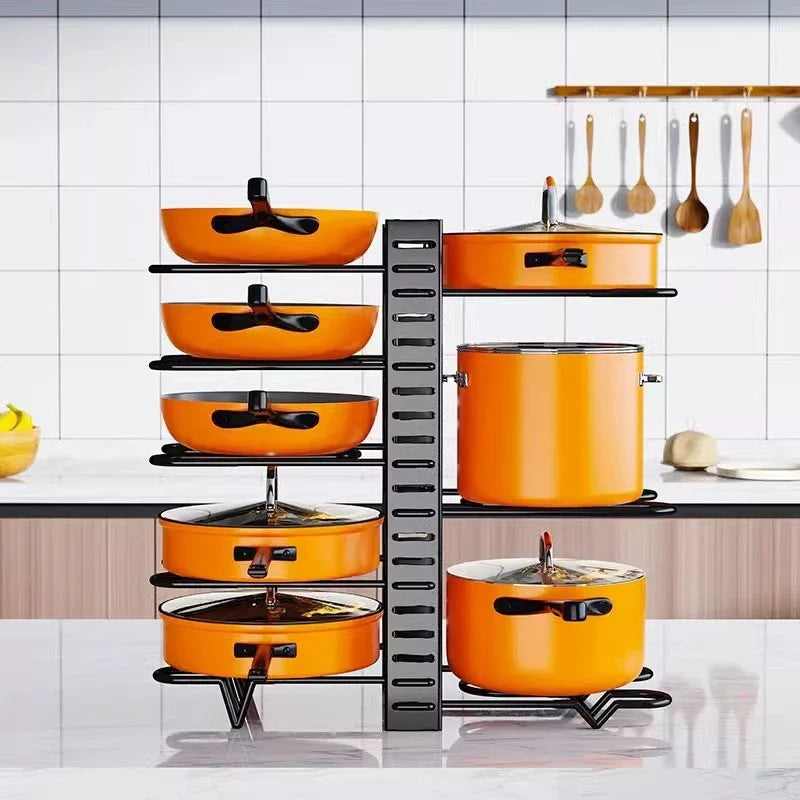 Organizador de Panelas e Tampas para Armário Cozinha
